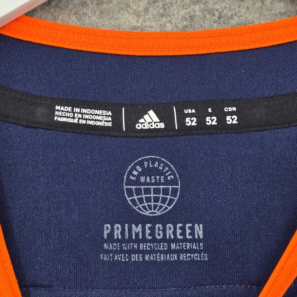 Adidas Edmonton Oilers NHL Jersey Mens 52 White Primegreen Hockey Fight Strap